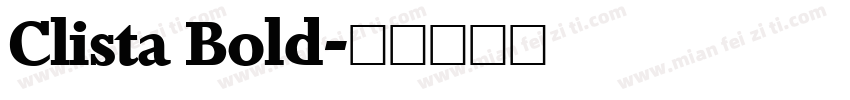 Clista Bold字体转换